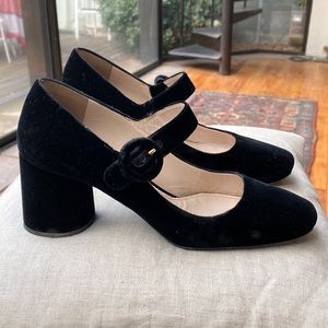 Black Velvet classic Prada Shoes